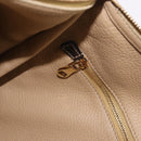 LOEWE Anagram Hand Bag Suede Beige Gold Auth ka5077-25