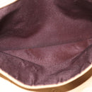 LOEWE Anagram Hand Bag Suede Beige Gold Auth ka5077-26