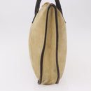 LOEWE Anagram Hand Bag Suede Beige Gold Auth ka5077-4