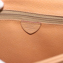 CELINE Macadam Canvas Shoulder Bag PVC Leather Brown Gold Auth ka5079-15