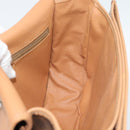 CELINE Macadam Canvas Shoulder Bag PVC Leather Brown Gold Auth ka5079-17