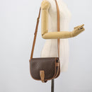 CELINE Macadam Canvas Shoulder Bag PVC Leather Brown Gold Auth ka5079-23