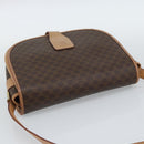 CELINE Macadam Canvas Shoulder Bag PVC Leather Brown Gold Auth ka5079-6