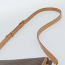 CELINE Macadam Canvas Shoulder Bag PVC Leather Brown Gold Auth ka5079-8