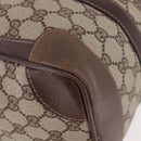 GUCCI GG Supreme Web Sherry Line Boston Bag PVC Beige Gold Auth ka5081-12