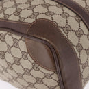 GUCCI GG Supreme Web Sherry Line Boston Bag PVC Beige Gold Auth ka5081-14