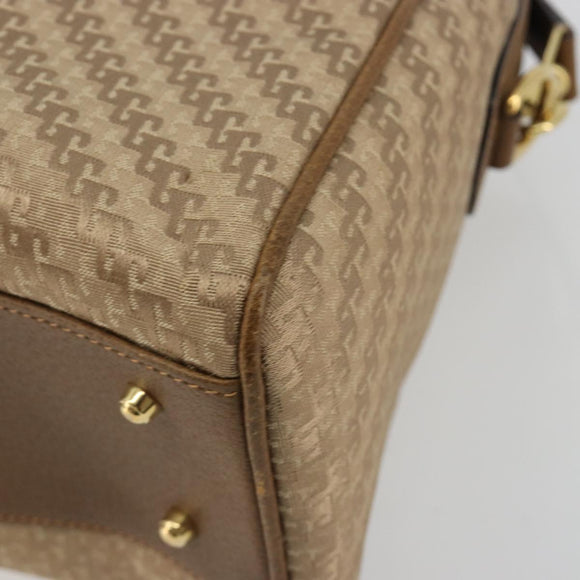 GUCCI Hand Bag Canvas 2way Beige Gold 000 58 0256 Auth ka5082