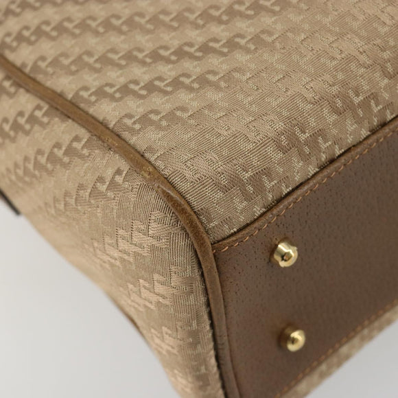 GUCCI Hand Bag Canvas 2way Beige Gold 000 58 0256 Auth ka5082