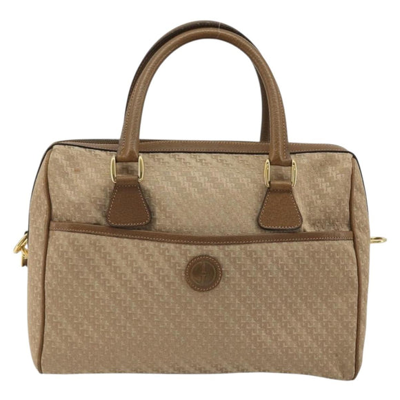 GUCCI Hand Bag Canvas 2way Beige Gold 000 58 0256 Auth ka5082