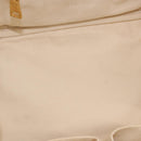 PRADA Canapa MM Hand Bag Canvas 2way White Gold Auth ka5083-10
