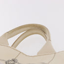 PRADA Canapa MM Hand Bag Canvas 2way White Gold Auth ka5083-8