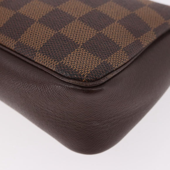 LOUIS VUITTON Damier Ebene Trousse Make Up Pouch N51982 LV Auth ka5085