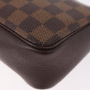 LOUIS VUITTON Damier Ebene Trousse Make Up Pouch N51982 LV Auth ka5085-17