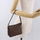 LOUIS VUITTON Damier Ebene Trousse Make Up Pouch N51982 LV Auth ka5085-22