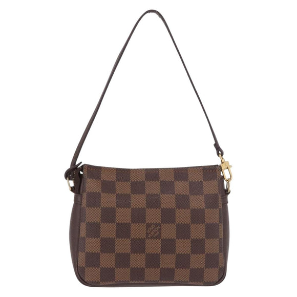 LOUIS VUITTON Damier Ebene Trousse Make Up Pouch N51982 LV Auth ka5085