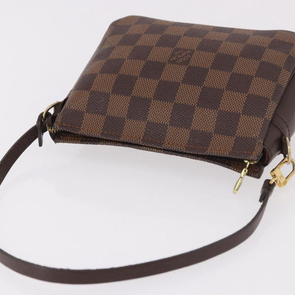 LOUIS VUITTON Damier Ebene Trousse Make Up Pouch N51982 LV Auth ka5085