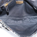 Miu Miu Shoulder Bag Sequin Black Gold Auth ka5086M-10