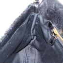 Miu Miu Shoulder Bag Sequin Black Gold Auth ka5086M-22