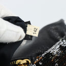 Miu Miu Shoulder Bag Sequin Black Gold Auth ka5086M-11