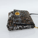 Miu Miu Shoulder Bag Sequin Black Gold Auth ka5086M-4