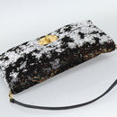 Miu Miu Shoulder Bag Sequin Black Gold Auth ka5086M-6