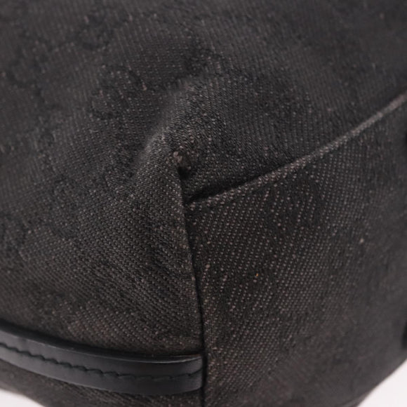 GUCCI GG Canvas Shoulder Bag Black 101341 Auth ka5097