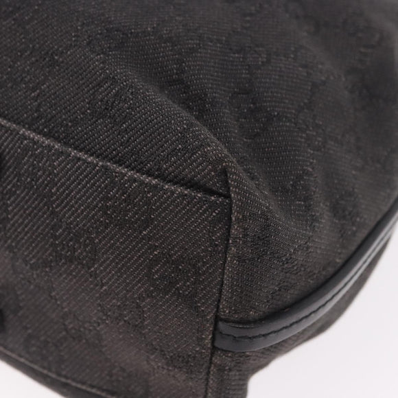 GUCCI GG Canvas Shoulder Bag Black 101341 Auth ka5097