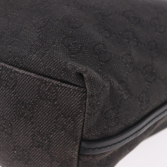 GUCCI GG Canvas Shoulder Bag Black 101341 Auth ka5097