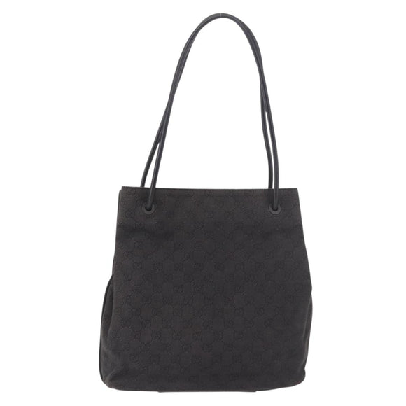 GUCCI GG Canvas Shoulder Bag Black 101341 Auth ka5097