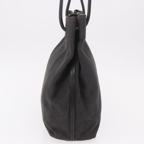 GUCCI GG Canvas Shoulder Bag Black 101341 Auth ka5097