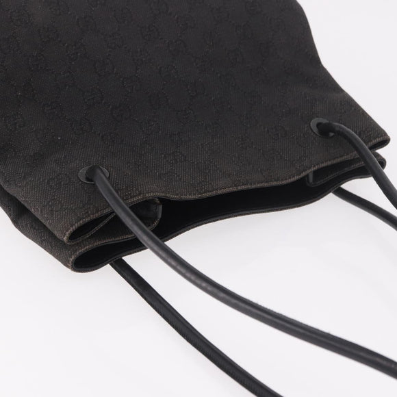GUCCI GG Canvas Shoulder Bag Black 101341 Auth ka5097