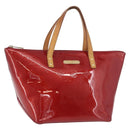 LOUIS VUITTON Vernis Bellevue PM Hand Bag Pomme D'amour M93583 LV Auth ka5098-1