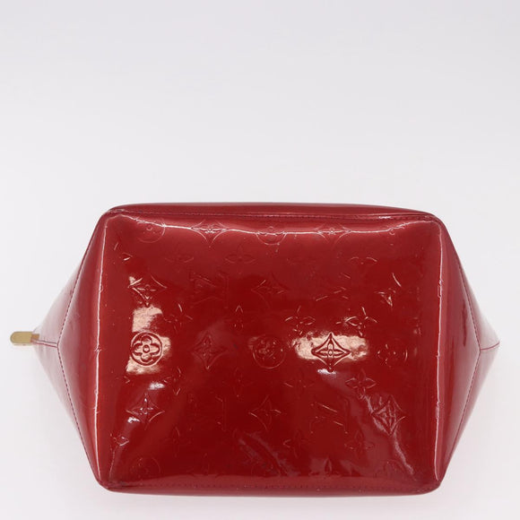 LOUIS VUITTON Vernis Bellevue PM Hand Bag Pomme D'amour M93583 LV Auth ka5098