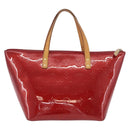 LOUIS VUITTON Vernis Bellevue PM Hand Bag Pomme D'amour M93583 LV Auth ka5098-2