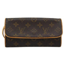 LOUIS VUITTON Monogram Pochette Twin PM Shoulder Bag M51854 LV Auth ka5101-13