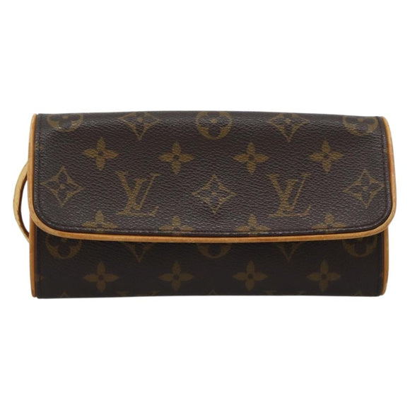 LOUIS VUITTON Monogram Pochette Twin PM Shoulder Bag M51854 LV Auth ka5101