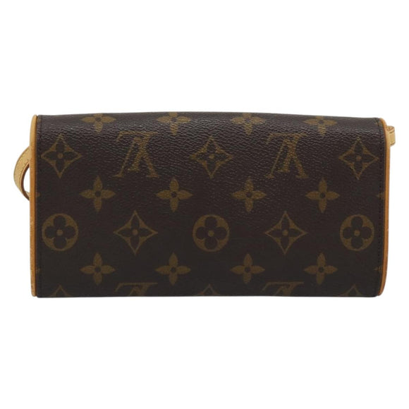 LOUIS VUITTON Monogram Pochette Twin PM Shoulder Bag M51854 LV Auth ka5101
