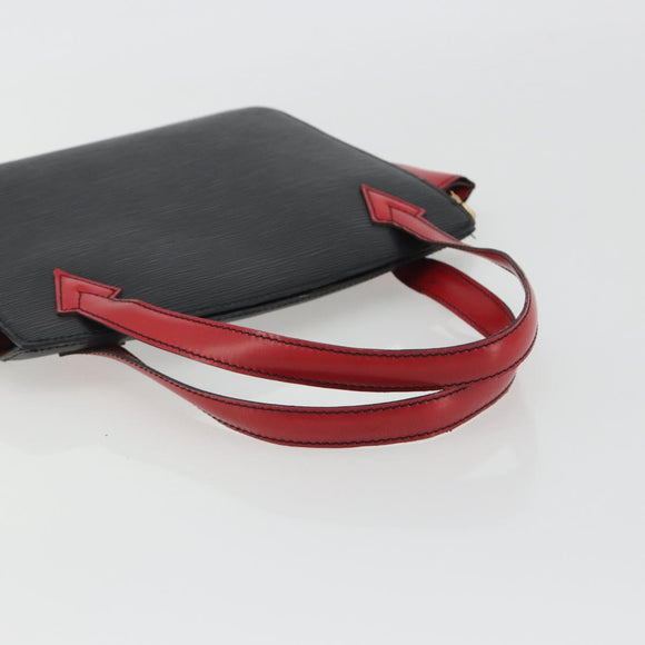 LOUIS VUITTON Epi Varenne Hand Bag Black Red M52387 LV Auth ka5103