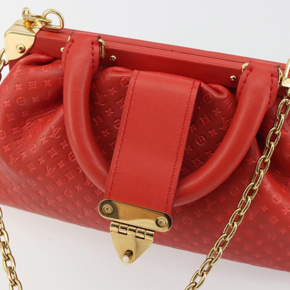 LOUIS VUITTON Nanogram Monogram Clutch Hand Bag Red M22327 LV Auth ka5104SM