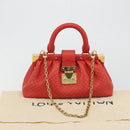 LOUIS VUITTON Nanogram Monogram Clutch Hand Bag Red M22327 LV Auth ka5104SM-12