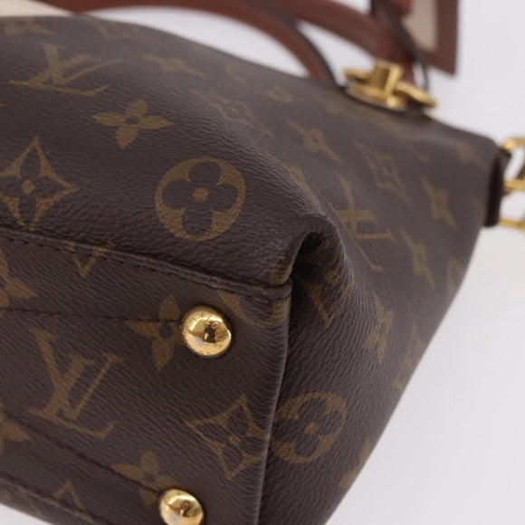 LOUIS VUITTON Monogram V Tote BB Hand Bag 2way M44520 LV Auth ka5105A