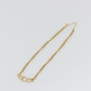 Christian Dior Rhinestone Necklace Metal Gold Tone Auth ka5106-2