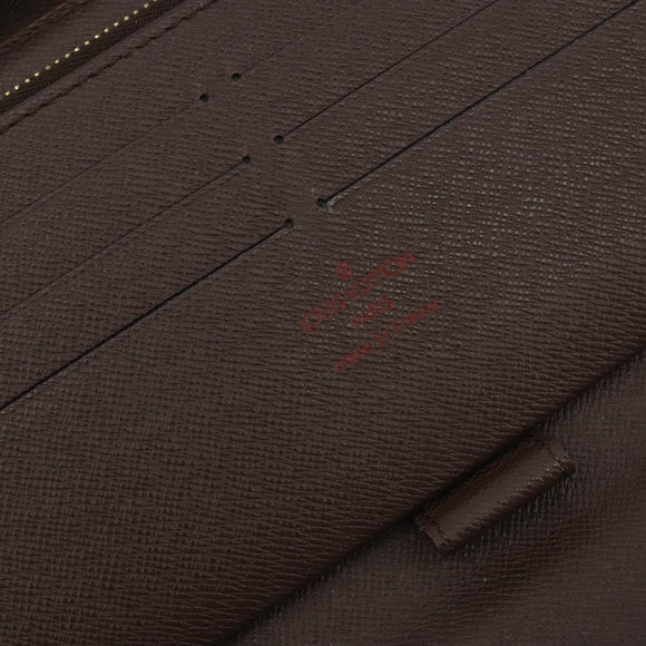 LOUIS VUITTON Damier Ebene Zippy Organizer Long Wallet N60003 LV Auth ka5107A