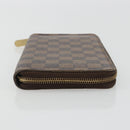 LOUIS VUITTON Damier Ebene Zippy Organizer Long Wallet N60003 LV Auth ka5107A-3