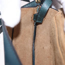 LOEWE Anagram Shoulder Bag Leather Blue Auth ka5108A-19