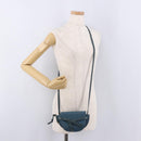 LOEWE Anagram Shoulder Bag Leather Blue Auth ka5108A-22