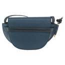 LOEWE Anagram Shoulder Bag Leather Blue Auth ka5108A-3