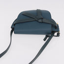 LOEWE Anagram Shoulder Bag Leather Blue Auth ka5108A-6