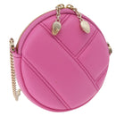 BVLGARI Shoulder Bag Leather Pink Gold Auth ka5109M-1