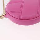 BVLGARI Shoulder Bag Leather Pink Gold Auth ka5109M-15